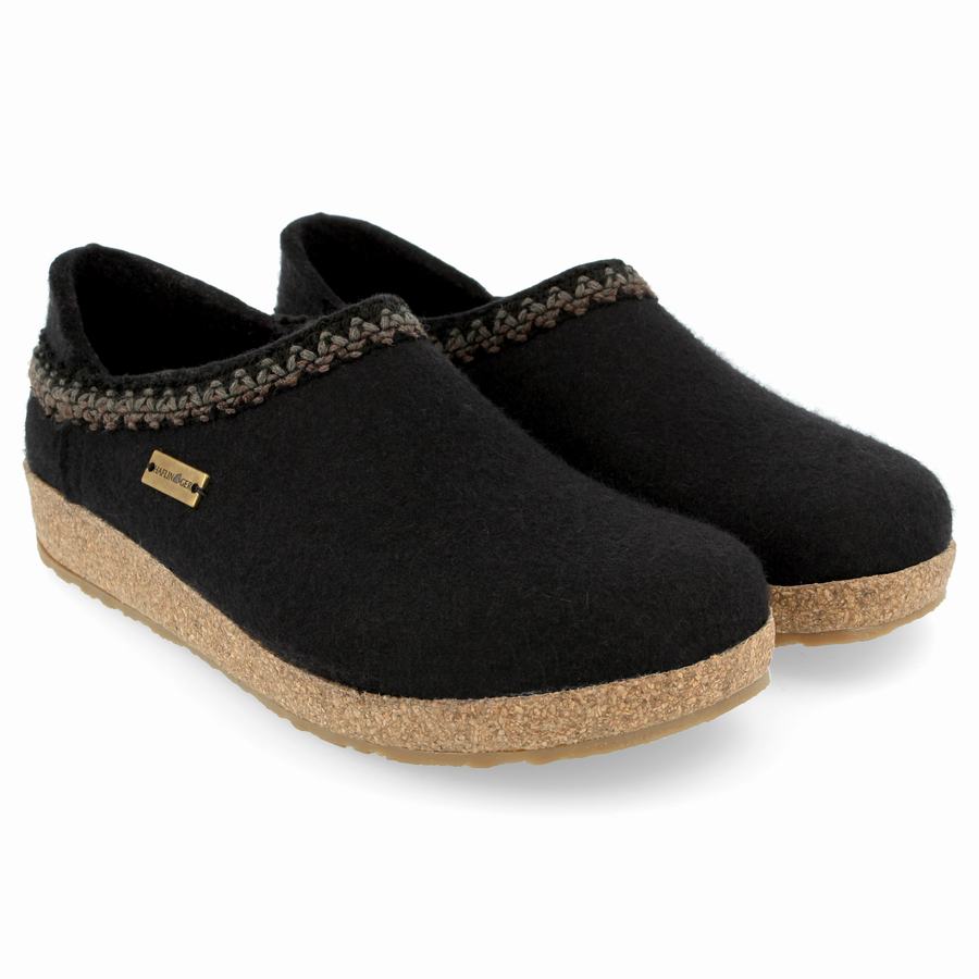 Haflinger Gzh Zigzag Tresko Dame Svarte | BKQ1218JM